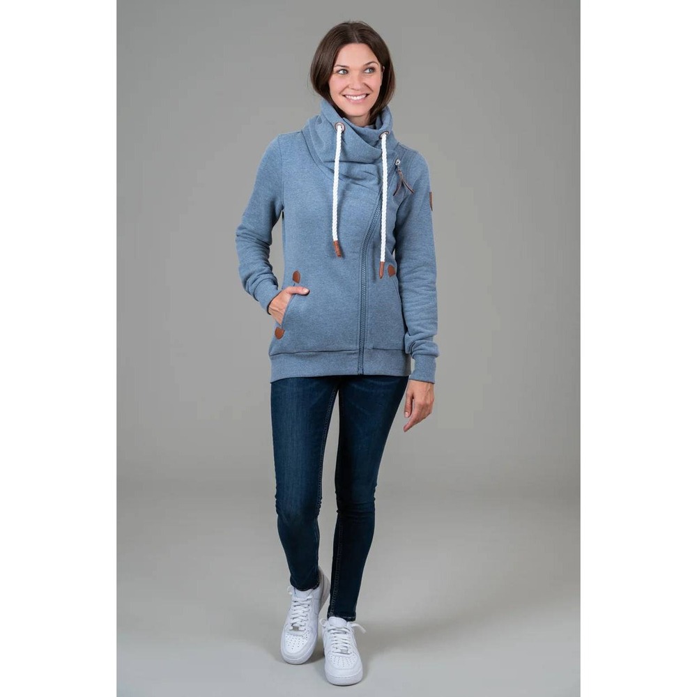 Wanakome Hestia Heather Blue Full Zip Sweatshirt XL‎